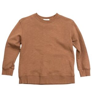 Zara Kids Sweater Boys Size 10 Brown Crewneck Fall Cotton Elastic Blend